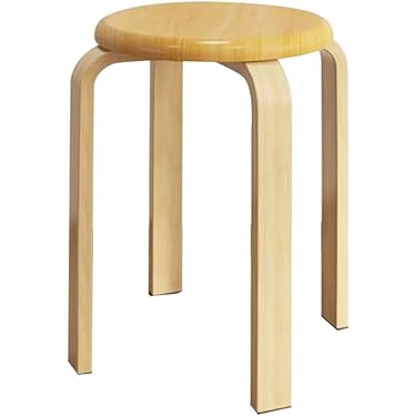 Amazon.co.jp: スタッキングチェア 丸椅子 ウッドスツール 直径29.5*高