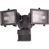 Heath Zenith SL-5512-BZ 300-Watt Quartz Halogen Motion-Sensing Twin Security Light, Bronze [並行輸入品]