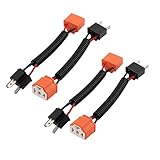 uxcell H4ライトソケット ヘッドランプ　配線ハーネス　電球ソケット　プラグ　DC 12V　4個入り