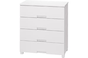 天馬 チェスト 完成品 フィッツチェスト 4段 タンス 幅75×奥行41×高さ85cm 特許取得済み 収納ケース 衣装ケース 日本製 再生材配合 サステナブル【色 ホワイト】【型番 7504】