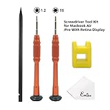 EMiEN MacBookスクリュードライバーセット、スクリュードライバー修理ツールキット、MacBook Air用の磁化ツール/ Retinaディスプレイ付きMacBook Pro