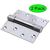 Matee 2 - Packミュートステンレススチールフルほぞ穴セルフ閉じるばねドアヒンジwith Screws Included