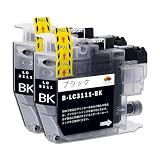 【TEKEYUKI】LC3111-BK ブラック 2本セット Brother互換インクカートリッジ LC3111 インク 互換品 ブラザー用 互換インク 純正品併用 大容量 残量表示機能付 ICチップ対応 J738DN J998DN J893N J898N J903N J987N J572N J577N J582N J973N J978N J982N