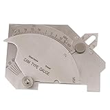 P Prettyia 溶接検査ゲージ カム式　溶接面ジョイント フィレット 測定ルーラー ステンレス製 - MG-8
