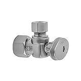 Jaclo 615 – 8-sn 3 / 8 " OD X 3 / 8 " IPS角度バルブwith Ovalハンドル、サテンニッケル
