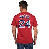 David価格ボストンレッドソックス# 24 MLBメンズPlayer Name & Number Tシャツ( Small )