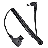 EBTOOLS カメラアダプターケーブル D-TAPからDC 5.5 x 2.5mm丸型プラグケーブル DタイプオスBタイプオスからDC 2.5ジャック カメラ電源スプリングケーブルワイヤ アントンバウアー電池とV電池に適合
