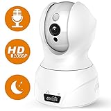 Coolife 防犯・監視カメラ WIFIリアルタイム 1080P 200万画素 暗視撮影 双方向音声