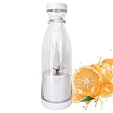 ミキサー ジューサー 小型 電気ジューサー 野菜 果物 DIY 飲み物 離乳食用 栄養補充 一台多役 一気に砕けるハイパワー！350ml 大容量 6枚刃 混合効率向上 USB充電式 操作簡単 洗いやすい 携帯ジューサー ポータブル 旅行・出張・家庭・オフィス適用