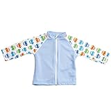 ベビーラッシュガード　長袖　男の子　カラフル車柄　ベビー　水着 (80-90cm) (95-100cm)