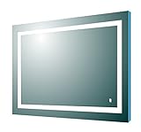 Eviva Deco PieceバックライトLEDバスルームミラーフレーム付きライト 36W x 2.2D x 30H in. EVMR52-36X30-LED 1