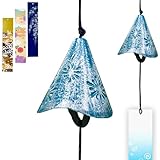 TattiOut 風鈴 鉄器 多種類から選べる 防水短冊3枚つき おしゃれ 癒し音 金属 鋳鉄 涼しい 清涼 いい音 ウィンドチャイム 夏の風物詩 伝統工芸 手作り 人気 かわいい 贈り物 プレゼント TO24CA021 花火 青（小）