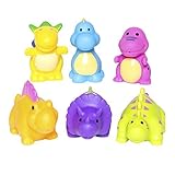Elegant Baby Bath Time Fun Rubber Water Squirties, Dinosaur Party [並行輸入品]