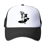 ボーイズ メッシュキャップ 通気性 今季最新 釣り ハット スケートボード パグ 子犬 おしゃれ 帽子 カジュアル ストーリート系ブラック プリント付き 無地