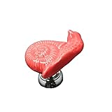 SunniMix ツマミ　ドアノブ　引き出し　キャビネット　カタツムリの形　食器棚　家具用　耐久性　便利　ネジ付き　全７色　　　　　　　　　 - 赤