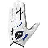 MIZUNO(ミズノ) ゴルフグローブ ダブルグリップ 指先ショート メンズ 左手用 ホワイト/ブルー 23cm 5MJMS401
