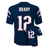Tom Brady # 12新しいEngland Patriots NFL Youthミッドティアチームジャージーネイビー