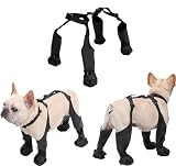 MUYYIKA 犬用レッグカバー 犬 靴 犬用ブーツサスペンダー 犬用ブーツレギンス 滑り止め 脱げない 屋外四本足パンツ 犬用シューズ 犬レインシューズ 肉球保護 足保護 汚れ防止 足舐め防止 調節可能 （L）
