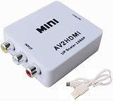 コンポジット(黄)映像を、HDMIに変換する：RCA/AVケーブルからHDMIへの変換アダプター：コンポジットto HDMI アップスケールコンバーター/av to HDMI変更アダプター/コンポジット端子ーHDMI端子への出力用コンバーター