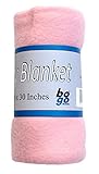 30x30 Inch Soft Fleece Baby Blanket - Assorted Style Print and Solid Blankets by bogo Brands (Solid 