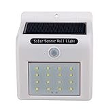 Newtion ソーラーLEDライトセンサー 玄関ライト ワイヤレス人感センサー 外灯 自動点灯 道路/玄関/軒先/壁掛け/庭先などに適応 夜間自動点灯 (ホワイト)