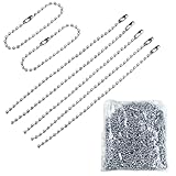 ボールチェーン キーホルダー 100本 アクセサリー シルバー 12cm 直径2.4mm ハンドメイド DIY NYANDELMO ND-0045-R05-SV