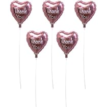 Amazon | ミニバルーン スティック付き ハート5本セット 「Thank You