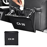CX-30 適用 車 ゴミ箱 スリム型 CX-30 CX30 に対応 車用 ごみ箱 適用 マグネット式 車内 ゴミ入れ 防水 収納ボックス PUレザー 小物入れ 後部座席 カー アクセサリー 1個入(CX-30 適用)