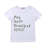 新生児幼児ベビーボーイズガールズロンパーホワイトコットンレタープリントボディースーツキッズTシャツ衣装 (70)