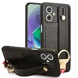 For Motorola moto G64 5G ケース【BAOLINTX】Moto G64 5G ケース 高級PUレザー 携帯ケース 耐衝撃 軽量 薄型 カード収納 横置き機能 対応 指紋防止 カバー マグネット 全面保護 Motorola G64 5G カバー (ブラック)