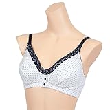 ローズマダム マタニティ授乳兼用ハーフトップ ストラップオープン A/ホワイト＋ネイビードット L 112-6062-01