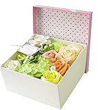 お花のプレゼント ギフト 誕生日 花 誕生日プレゼント女性 プレゼント ソープフラワー フレグランス フラワー 造花 (BOXグリーン)