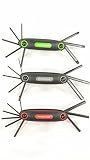 Pittsburgh Hex Keys 3 Sets Total 25 Keys Sae, Metric, Star Keys Rubber Grips Color Coded Red, Gray, 