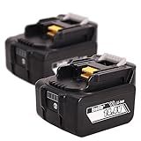 Enelife マキタ 互換 バッテリー 14.4V シリーズ 長寿命電池搭載 日本メーカー保証 電池残量表示機能 5億円製造物責任保険付 (3000mAh/二個セット（BL1430B/HC))
