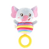 wenasiベビーソフトRattle Infant Toys Handbell Cute Cartoon Animal開発おもちゃ新生児幼児用誕生日プレゼント(象)