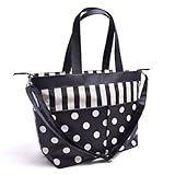 マザーズバッグ 2wayスタイル　wide stripe（twill・black）×polka dot large（twill・black）　B2701100　日本製