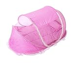 sea-junopベビー乳児Portable Folding Mosquito Insect Net Set withマットレス枕ピンク