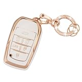 [Koaudb] 適合 トヨタ スマートキーケース 6ボタン 車用 キーカバー 新型 アルファード30系 ヴェルファイア30系 等に適用 高級 ソフト TPU シリコン 軽量 汚れ 落下 傷防止 ホワイト (R-Tyt-6A-W)