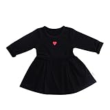 (プタス)Putars ベビー服 子供服 女の子 ワンピース ドレス 長袖 ハート型 シンプル 秋 冬 可愛い オシャレ 通園 発表会 旅行 記念日 プレゼント 12ヶ月-4歳