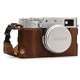 MegaGear Ever Ready本革カメラハーフケース、Fujifilm X100V互換