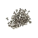 Harvestmart レザークラフト ハトメ セット はとめ パーツ 100セット (片面ハトメ 2mm 100set, シルバー)