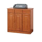 天然木カウンターワゴン 隠しキャスター付き 組み立て不要 ブラウン