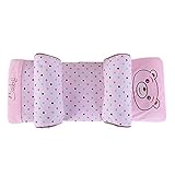 (ハッピー・ライフ）Happylife ベビー枕 寝返り防止 赤ちゃん枕 男女兼用 通気枕 ベビーまくら 出産祝い ピンク 52*22