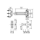 YKKAP メンテナンス部品 ドアガード (HH-5K-18448) HH-4K-13837の代替品 YG：ゴールド