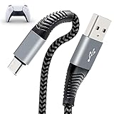 PS5 コントローラー USBケーブル 2M 2本セット,DualSense PlayStation5 Type C ケーブル,Xperia/Samsung Galaxy/HUAWEI/Android/PS5コントローラー タイプc 充電器 延長コード 5V/2.4A 急速充電 高速転送 高耐久 高耐久【収納バンド付き】