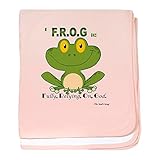 CafePress – f.r.o.g.完全に、relying、on、神 – スーパーソフトベビー毛布、新生児おくるみ ピンク 08352697456832E