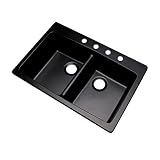 Dekor洗面台Westwood複合Graniteダブルボウルキッチンシンク 33-Inch 1