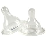 Nurtria Classic Wideneck Silicone Nipples, Medium Flow, 2-Count by Nurtria
