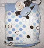 Blankets and Beyond blue polka dot reversible baby blanket by Blankets and beyond [並行輸入品]