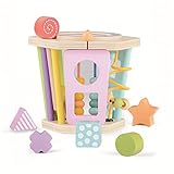 Moobom　太鼓　叩き　木のおもちゃ　槌で打つ　知育玩具　赤ちゃん　ベビー　子供用　幼児　感覚教具　安全玩具　幼児教材 知的な遊び 遊び方簡単　太鼓